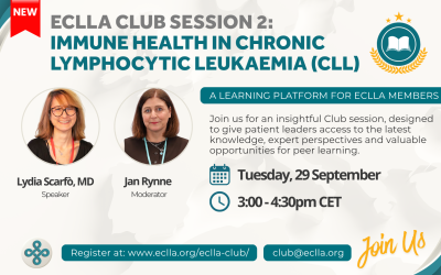 🎓 ECLLA CLUB: Join Our Second Educational Session “Immune Health in CLL” September, 29th – REGISTRATION OPEN